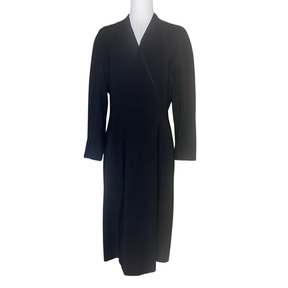 MM. LaFleur "The Pamela" V-Neck Tuxedo Black Pencil Dress Size 8